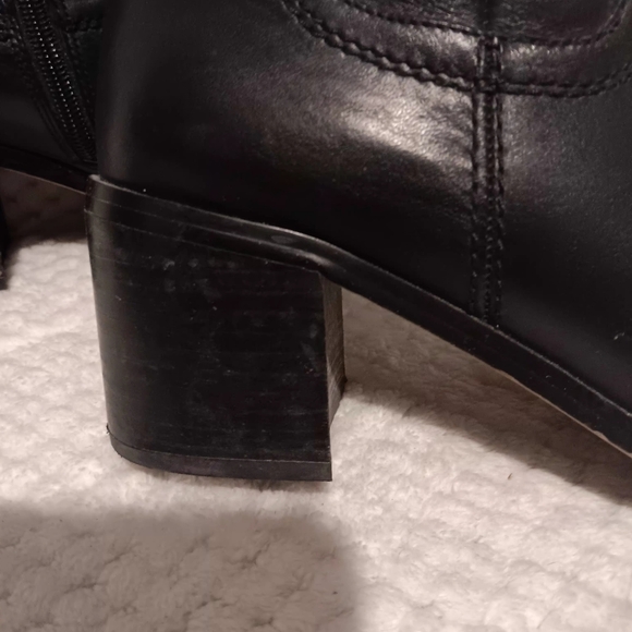 Franco Sarto Black Leather Knee-High Boots size 10 - Picture 4 of 12
